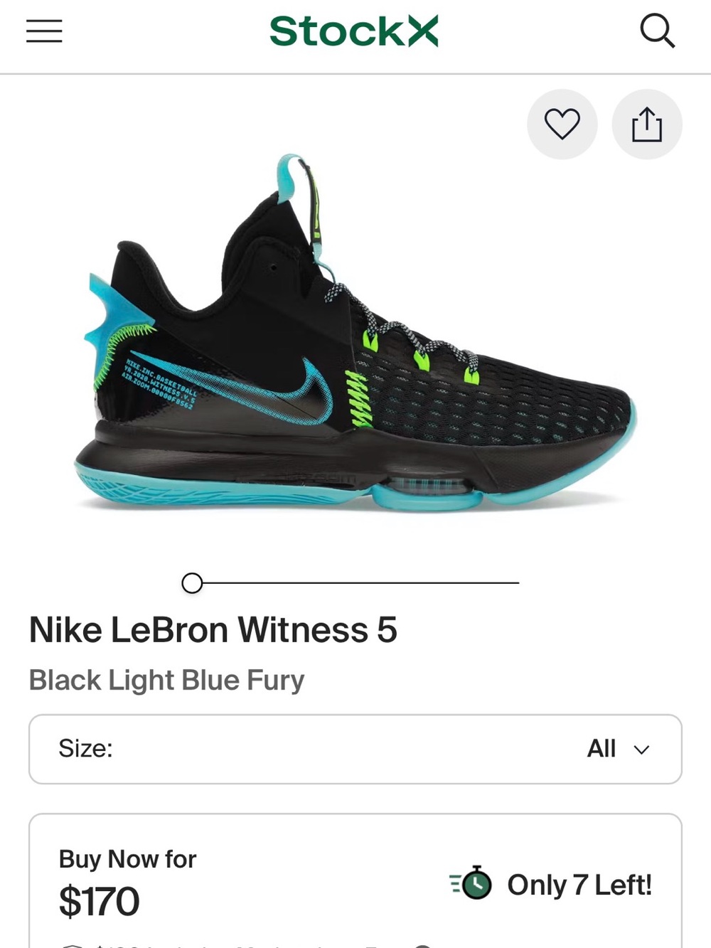 Nike Men’s LeBron witness - size 10